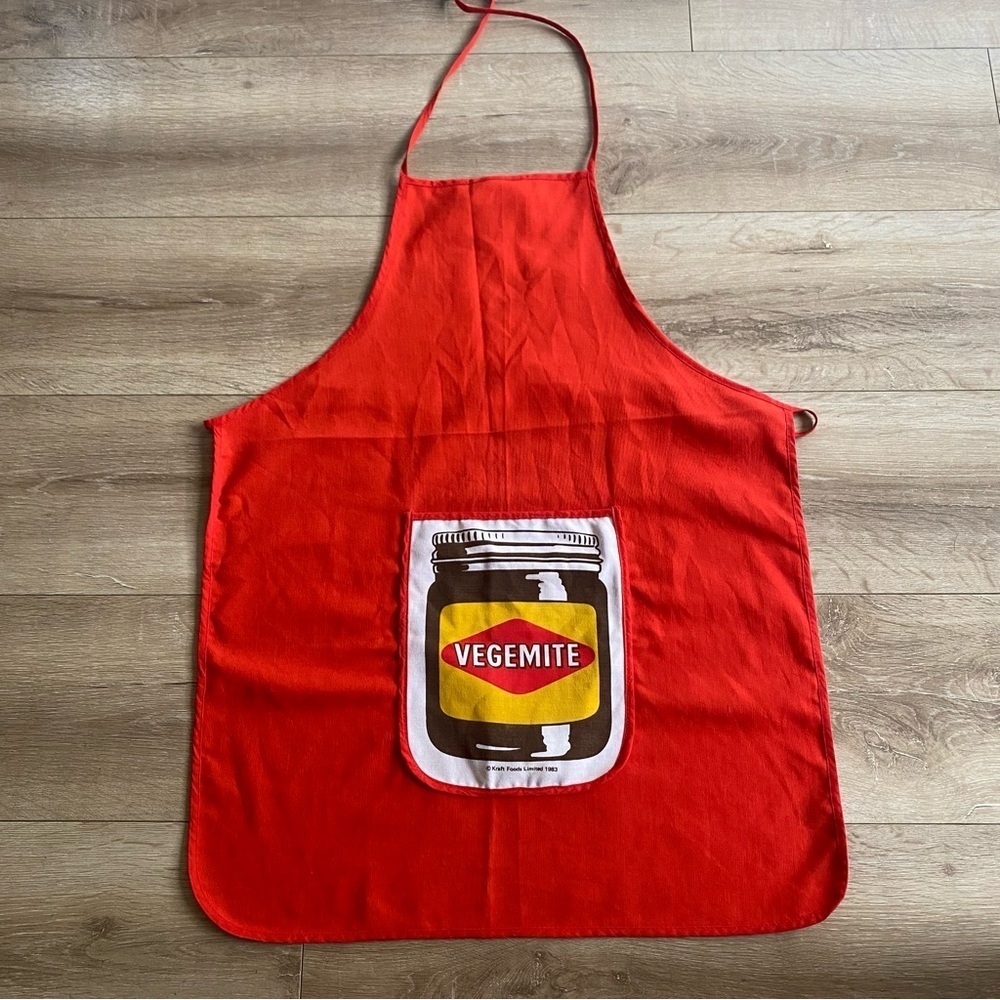 Vintage Tobhar Vegemite bakers apron Kraft foods limited 1983 printed in AUS